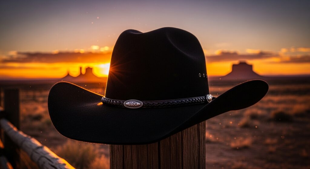 black cowboy hat​