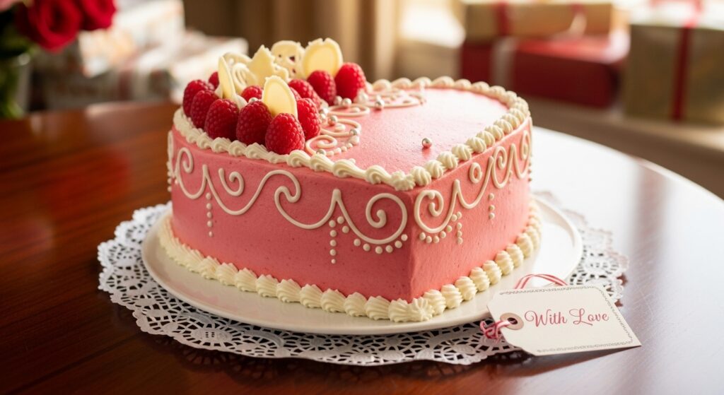 heart shaped cake